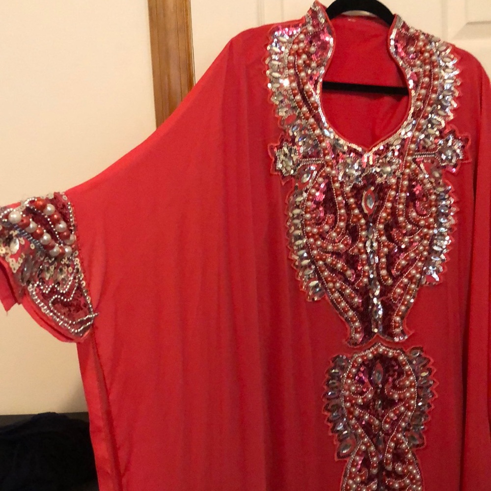 Beaded maxi dress abaya - Picture 2 of 6